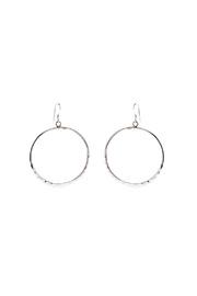  Dangle Hammered Hoop Earring