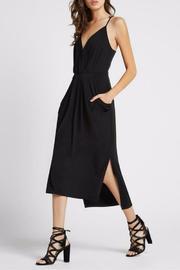  Faux-wrap Midi Dress