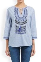  Mallory Embroidered Top