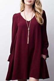  Wine Open Back Dress