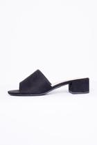  Black Suede Mule Shoes