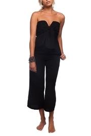  Black Tie-front Jumpsuit