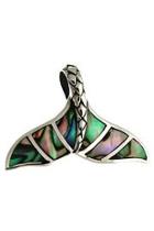  Abalone Whale Tail Pendant