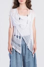  Distressed Wrap Sweater