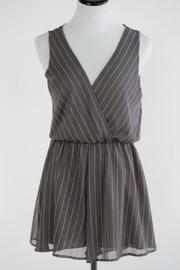  Taupe Striped Romper