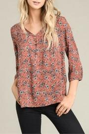  Rust Flower Blouse