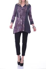  Purple Abstract Tunic