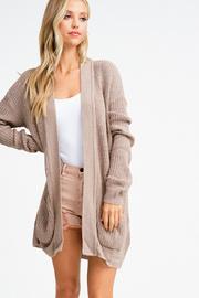  Knit Open Front Cardigan