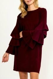  Tiered Sleeve Sweater Dress
