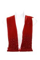  Beaded Scarf Red