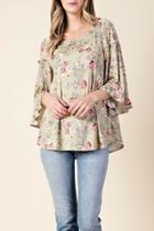  Floral Jersey Top