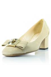  Beige Suede Heel