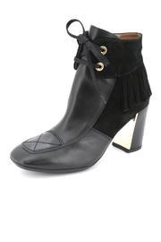  Fringed Black Ankle-bootie