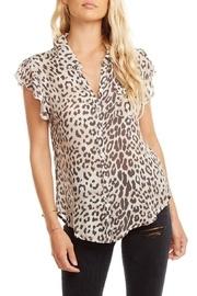  Gauze Flutter-sleeve Top