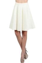  Embossed Ivory Skirt