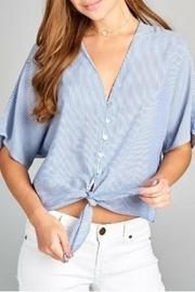  Mini-stripe Tie Top