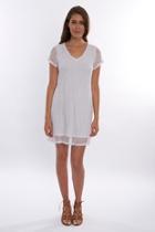  White Mesh Dress