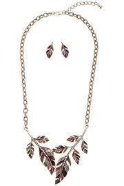  Leaf Necklace Set