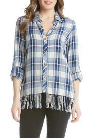  Plaid Fringe Top