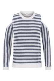  Navy/white Striped Top