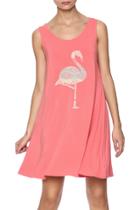  Flamingo Applique Dress
