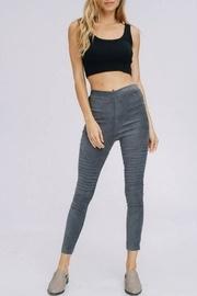 Faux-suede Moto Legging