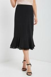  Lace-trim Mermaid Midi-skirt