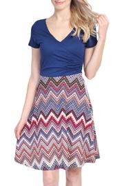  Short Sleeve Chevron Dress