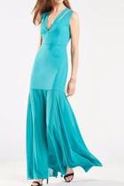  Teal Fitted Gown