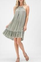  Green Halter Dress