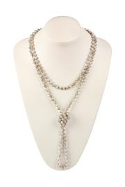  Long-knotted-rondelle Beads Necklace