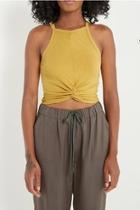  Front-knot Crop-top Tank