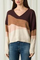  Long Sleeve V Neck Sweater