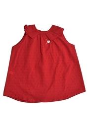  Red Sleeveless Blouse