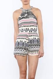  White Mix Print Romper