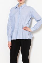  Peplum Button Down Blouse