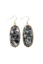  Marble Stone Drop-earrings