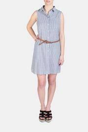  Pinstripe Button Down Dress