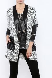 Leather Trimmed Sweater