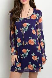  Navy Floral Dress