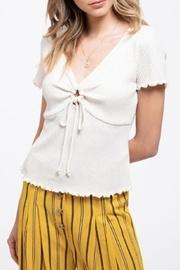  Short-sleeve Tie Top