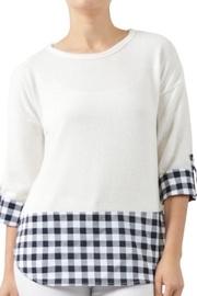  Fleece Gingham Top