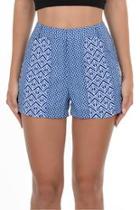  Blue Printed Shorts