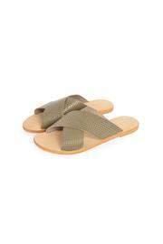  Leather Slide Sandals