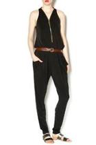  Black Zippered Jumpsuit