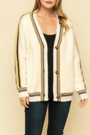  Oversized Cardigan With Colorful Stripe