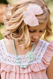 Gold-star-aqua-tulle Pearl Necklace