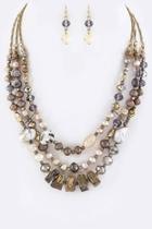  Layered Beads Necklace-set