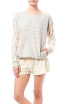  Forever Lace Sleeve Pullover