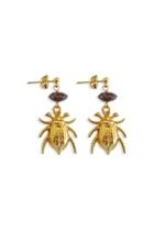  Garnet Beetle Earrings